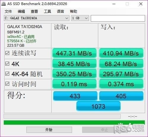 固態(tài)硬盤(pán)性能測(cè)試(AS SSD Benchmark)