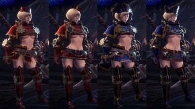 怪物獵人世界冰原女性性感炎王龍炎妃龍防具M(jìn)OD