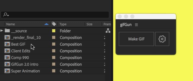 GifGun(快速輸出GIF動(dòng)圖格式AE插件) AE輸出GIF動(dòng)圖插件