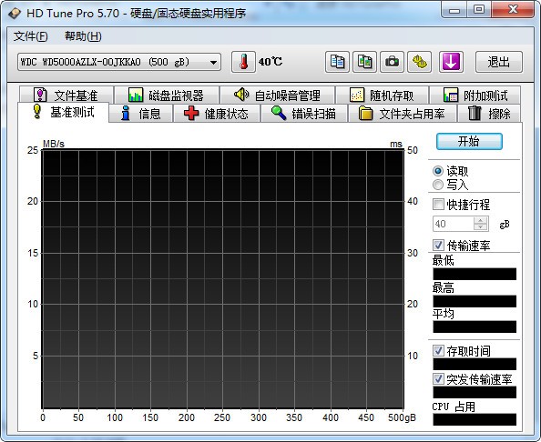 HD Tune硬盤(pán)檢測(cè)工具