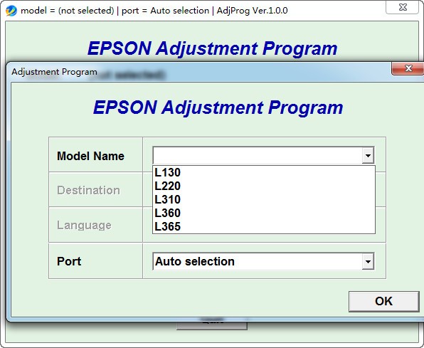 愛(ài)普生 Epson L310 打印機(jī)清零軟件