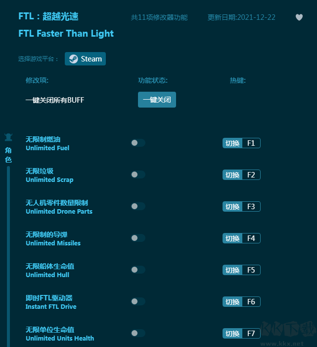 FTL:超越光速十一項修改器