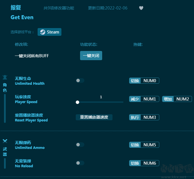 報復(fù)九項修改器