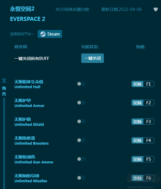 永恒空間2十項(xiàng)修改器