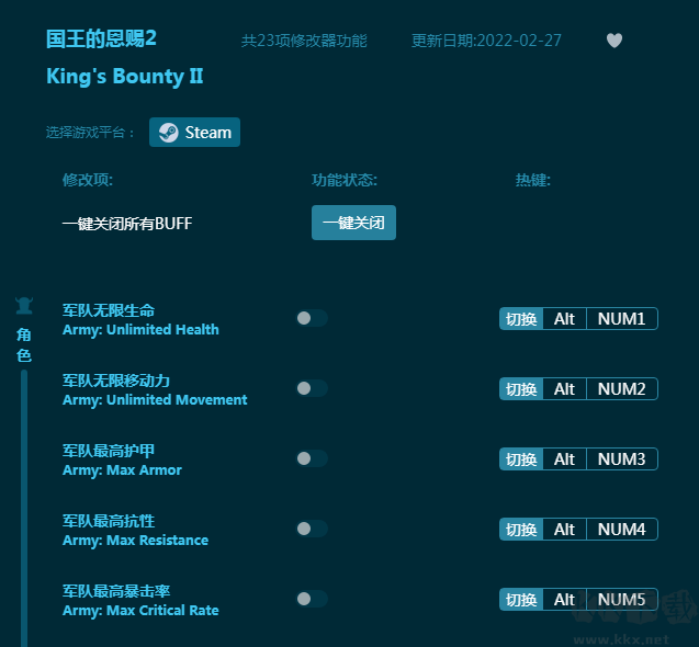 國(guó)王的恩賜2二十三項(xiàng)修改器
