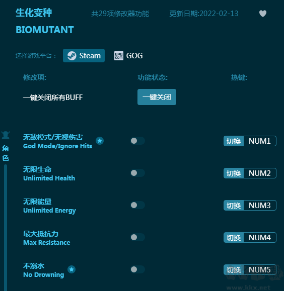 生化變種二十九項(xiàng)修改器
