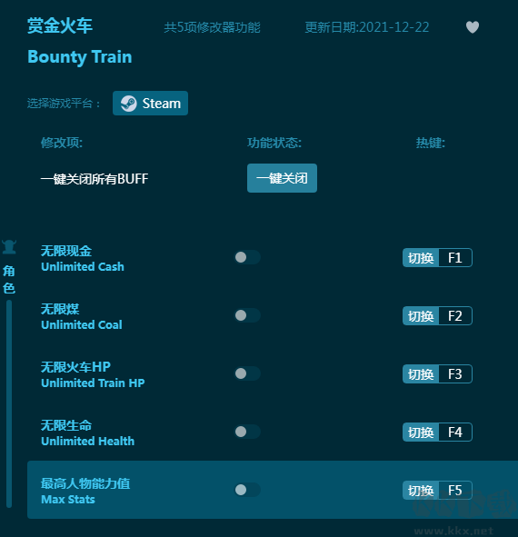 賞金火車五項(xiàng)修改器