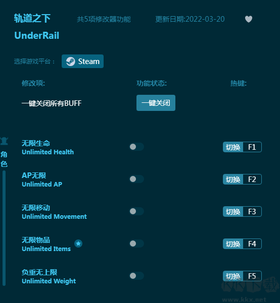 軌道之下五項修改器