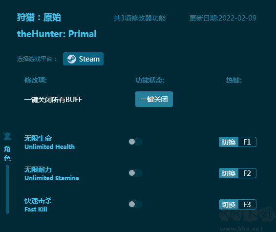狩獵：原始三項修改器