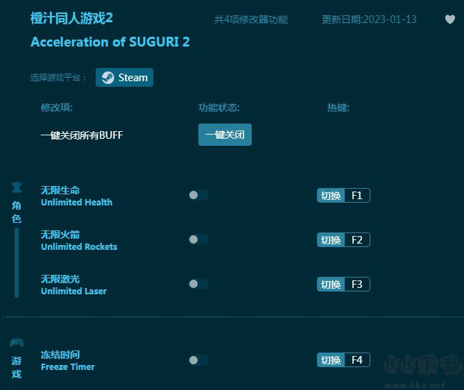 橙汁同人游戲2多功能修改器