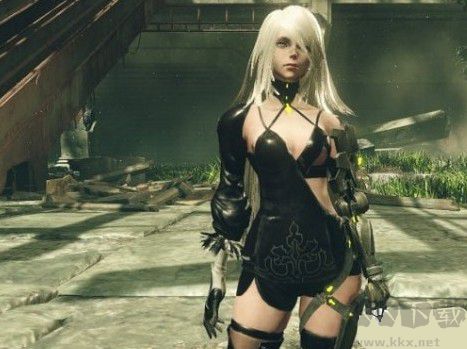 尼爾機(jī)械紀(jì)元A2黑絲吊帶性感皮衣MOD