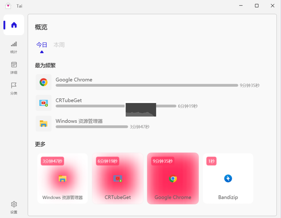 Tai軟件使用時(shí)長(zhǎng)統(tǒng)計(jì)軟件