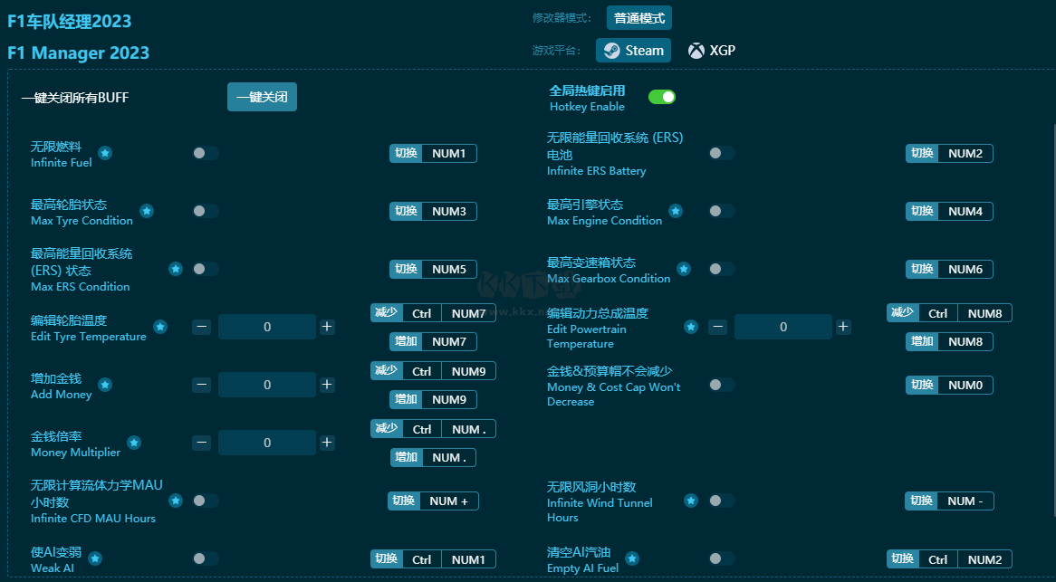 f1車隊(duì)經(jīng)理2023十六項(xiàng)修改器