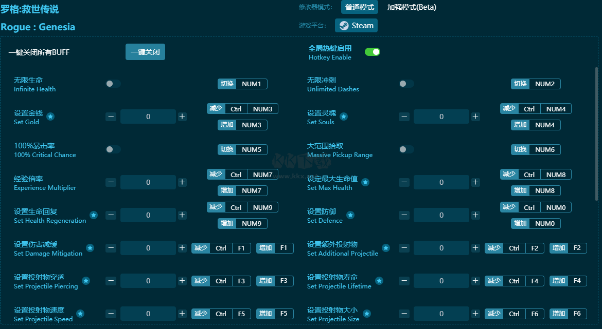 羅格救世傳說(shuō)十六項(xiàng)修改器