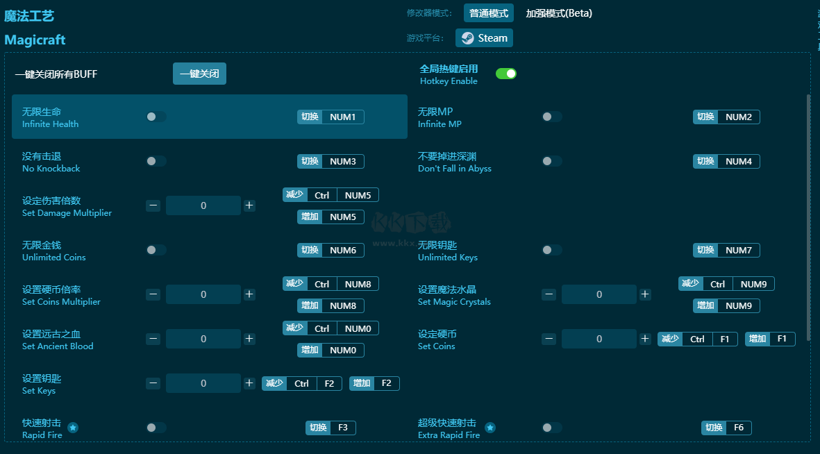 魔法工藝十九項(xiàng)修改器