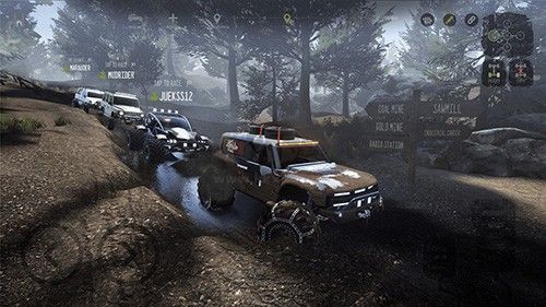 泥濘的越野車模擬器