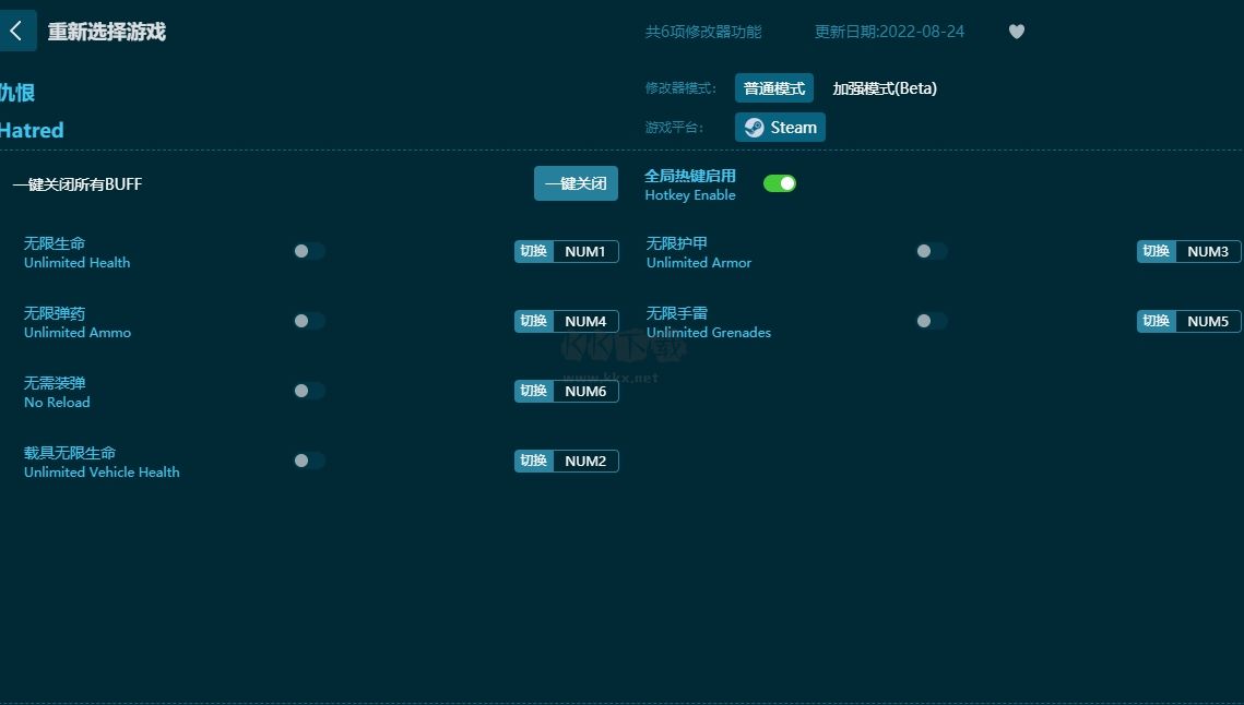 仇恨六項(xiàng)修改器