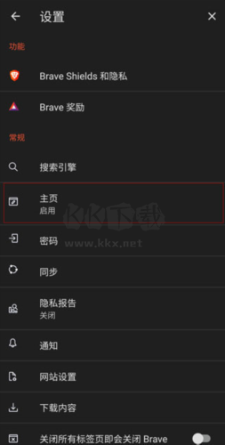brave瀏覽器官方版如何設(shè)置全新主頁圖片3