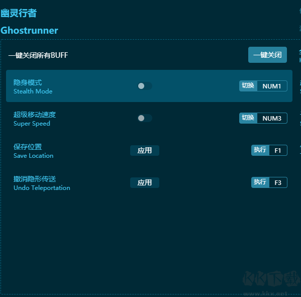 幽靈行者八項(xiàng)修改器