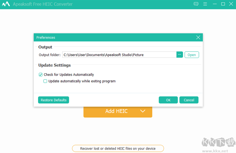 Apeaksoft Free HEIC Converter(HEIC圖片轉(zhuǎn)換的工具)