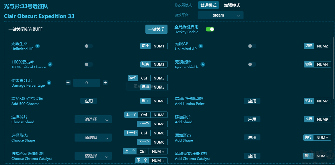 光與影：33號(hào)遠(yuǎn)征隊(duì)二十五項(xiàng)修改器