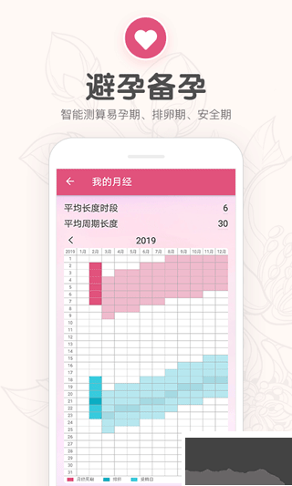 月經(jīng)期提醒日歷