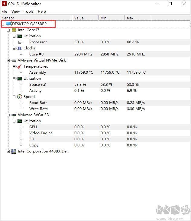 HWMonitor(cpu檢測工具) v1.53官方版